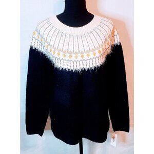 Style & Co Beadedfair Isle Sweater